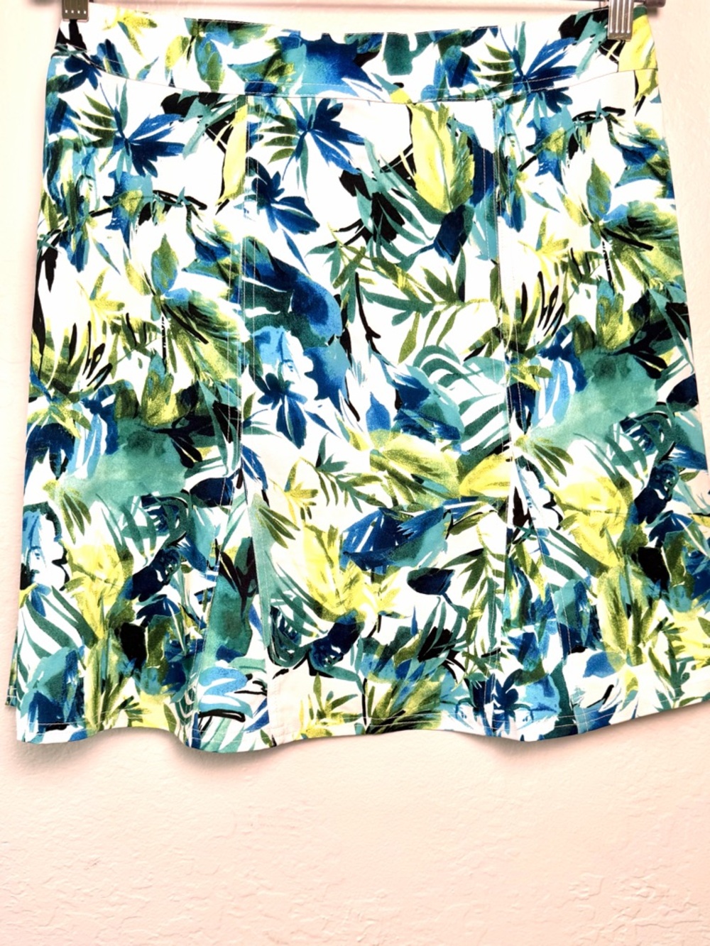 RipSkirt Hawaii Tropical Floral Leaf Wrap Skirt -Blue Green Length 2 Size M - Picture 9 of 10